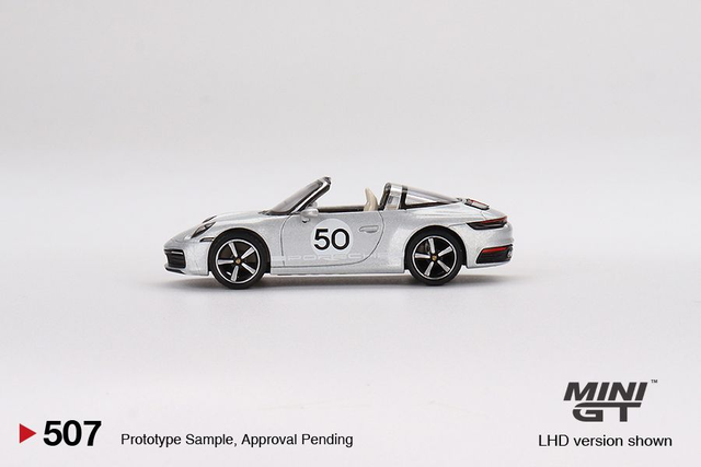 MGT00507 Mini GT 1/64 Porsche 911 Targa 4S Heritage Design Edition GT Silver Metallic (LHD)