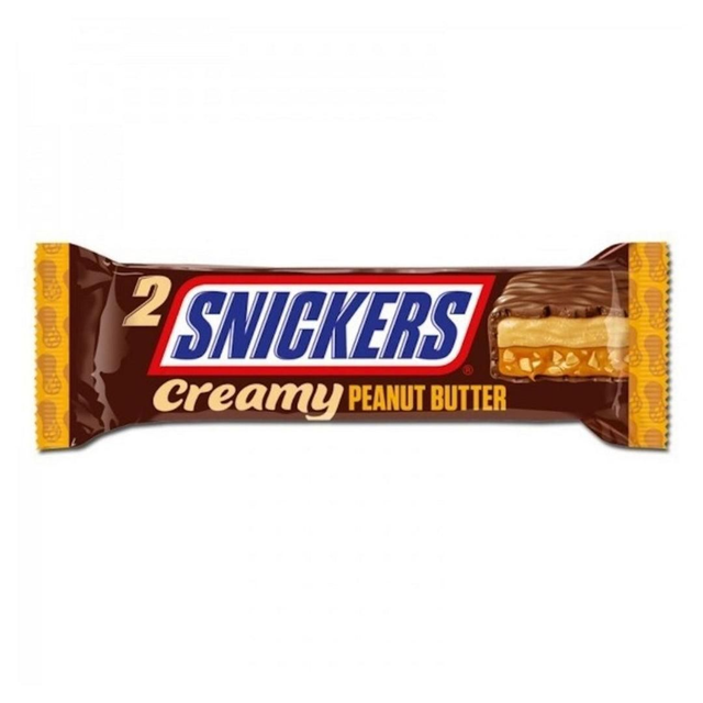 SNICKERS Creamy Peanut Butter - barretta di coccolato ripiena di crema al burro di arachidi 36,5 gr