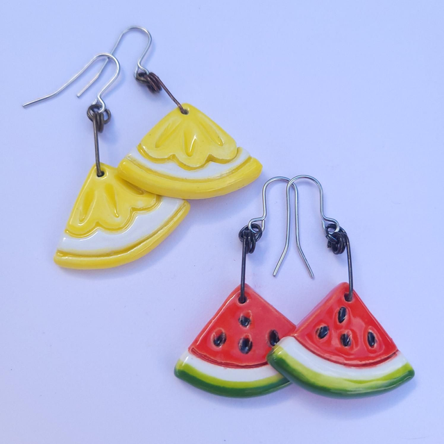 Fruit Slice Drop Earrings - 2 Styles available