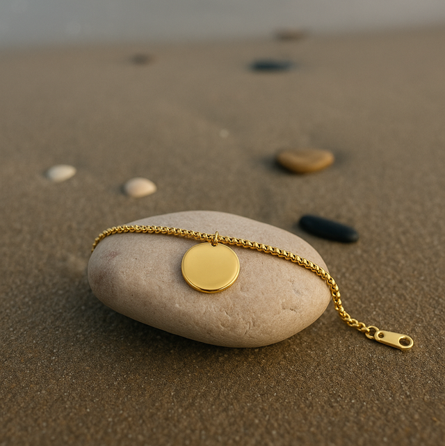 Bracelet chaîne médaillon 