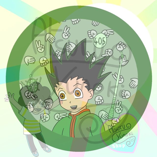 Gon / Rainbow Badges / Serie 11 / Hunter x Hunter / (Design by Atsuru_Yunoki (me) )