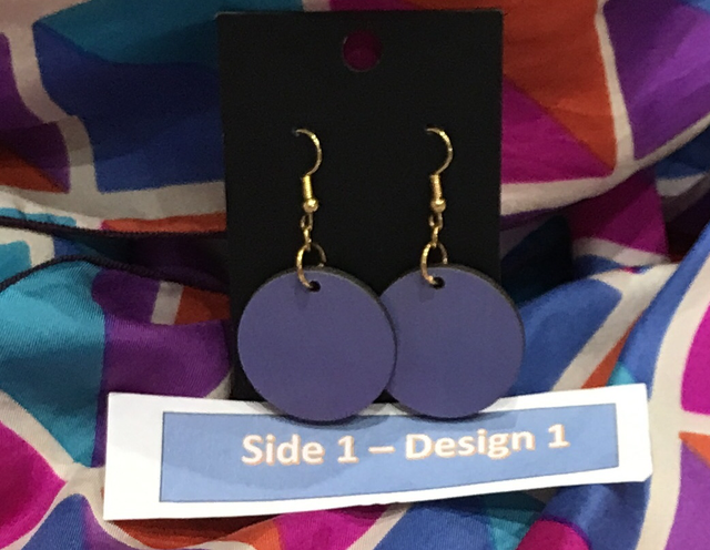 Two in One Mixed Colour Dangling Earrings- 2SD16