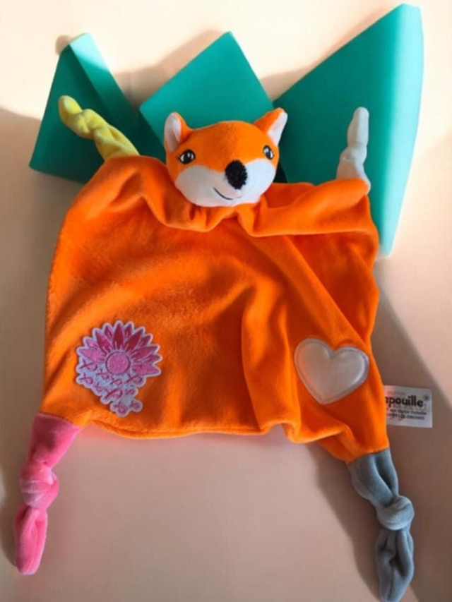 Doudou plat Mr Renard " ensemble contre le cancer " 