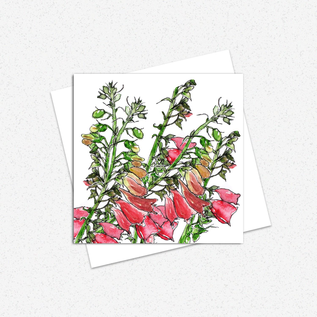 Wild Foxgloves Greeting Card