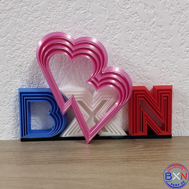 Coeurs entrelacés fidget articulé personnalisable