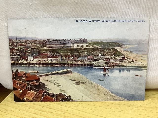 Whitby, West Cliff from East Cliff, Yorkshire Posted 1920 The Photochrom Co. Ltd Antique Postcard Our Ref no. R892 £2.50