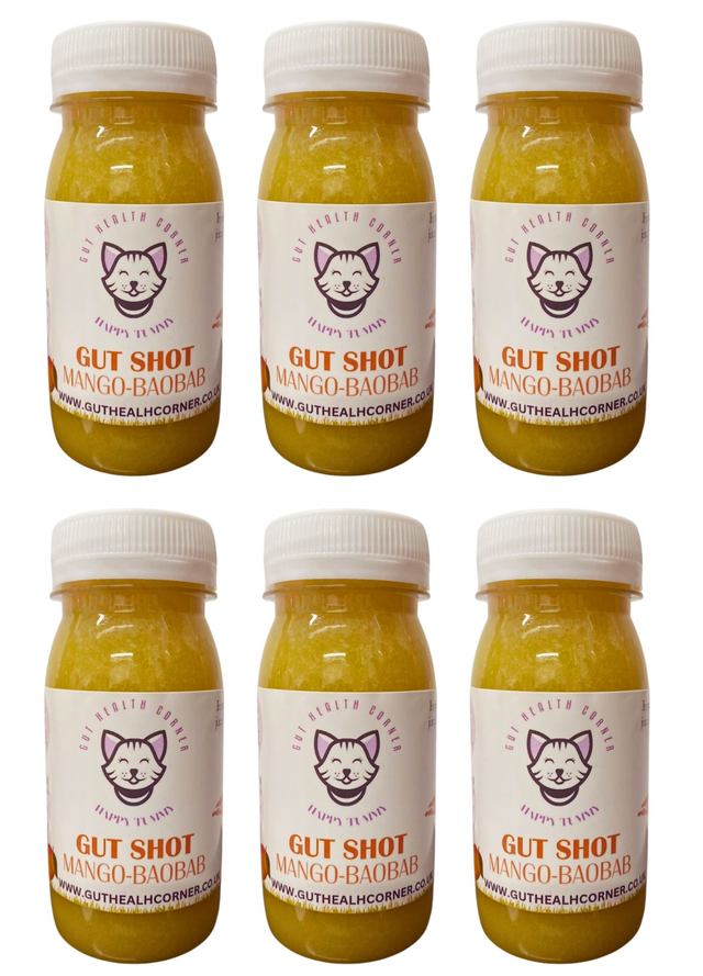 Happy Tummy Gut Shots - Routine Pack ++ 120ml x 6 ++ Mango-Baobab 