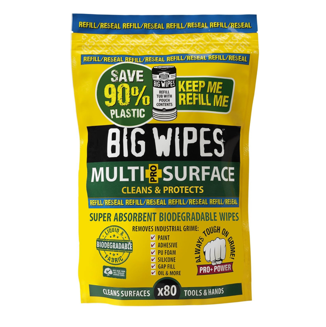 Big Wipes Multi-Surface Industrial Wipes x80