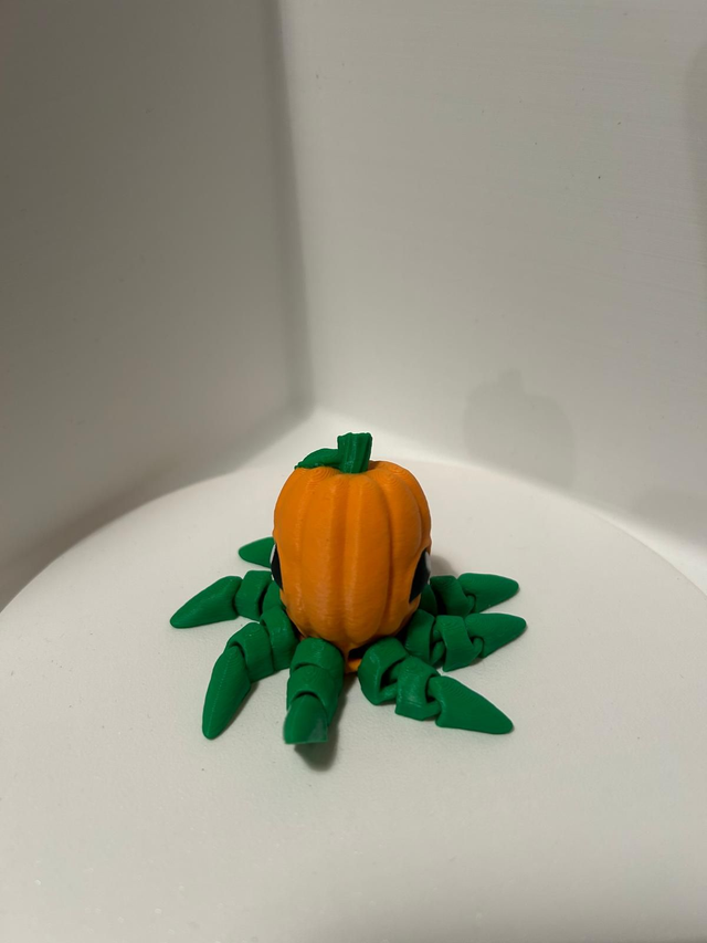 Spooky Halloween Articulated Pumpkin Octopus