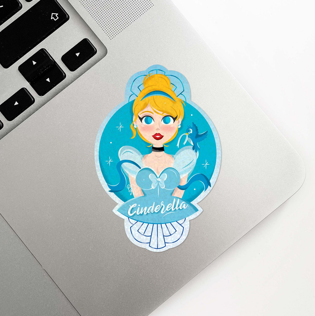 Sticker holographique Girl Power | 02 Cinderella