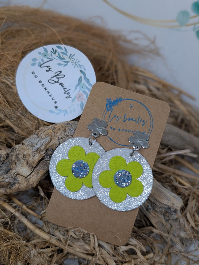 Moon fleur gris vert mf009*