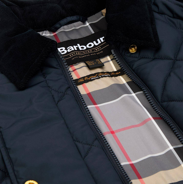 Barbour Aldburgh Quilted Jacket Navy Tartan