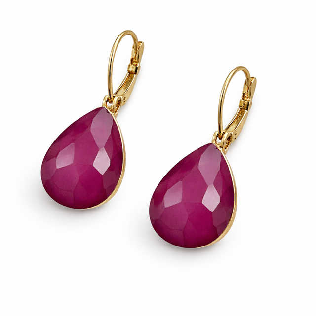 Pendientes lágrimas buganvilla 