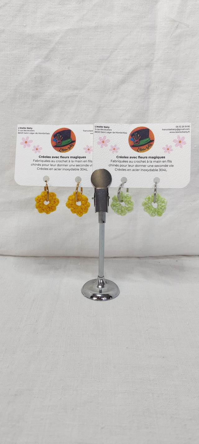 Créoles dorées Pampillettes Amande douce