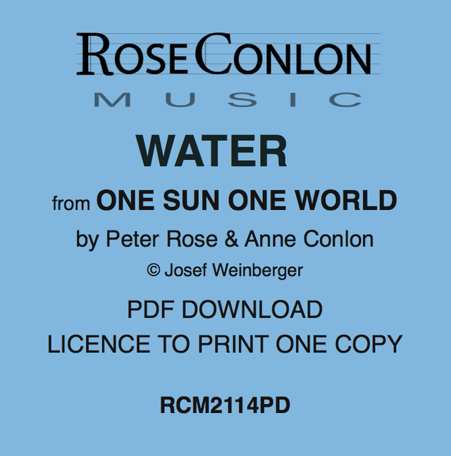 WATER  (from One Sun One World) by Peter Rose &amp; Anne Conlon
