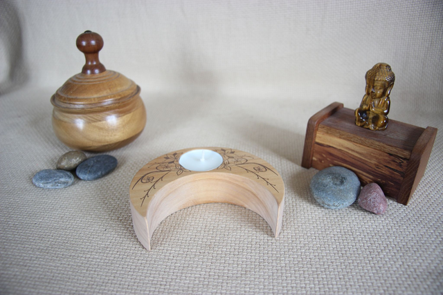 Bougeoir photophore lune