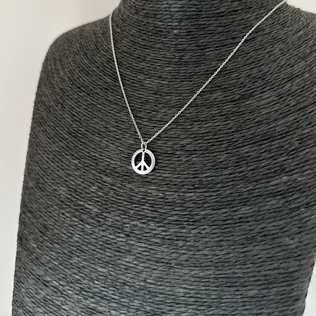 Anhänger PEACE, versilbert