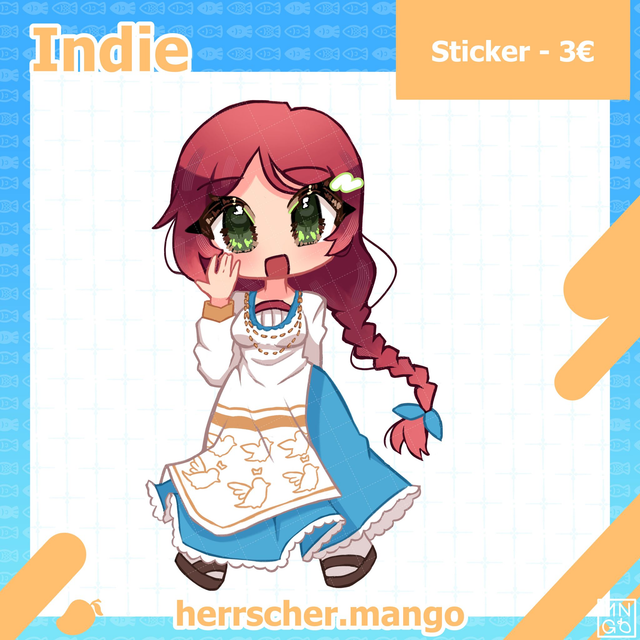 Cooking Companions: Karin - Matte Vinyl Sticker - 63.5mm