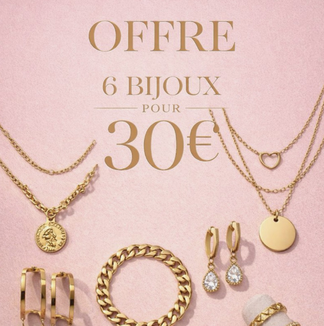 Offre 6 bijoux 