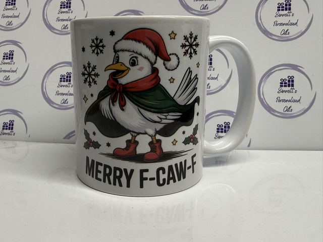 Funny Merry F-Caw-F mug