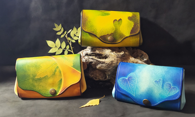 Porte Monnaie Soufflet- Cœur de Lierre