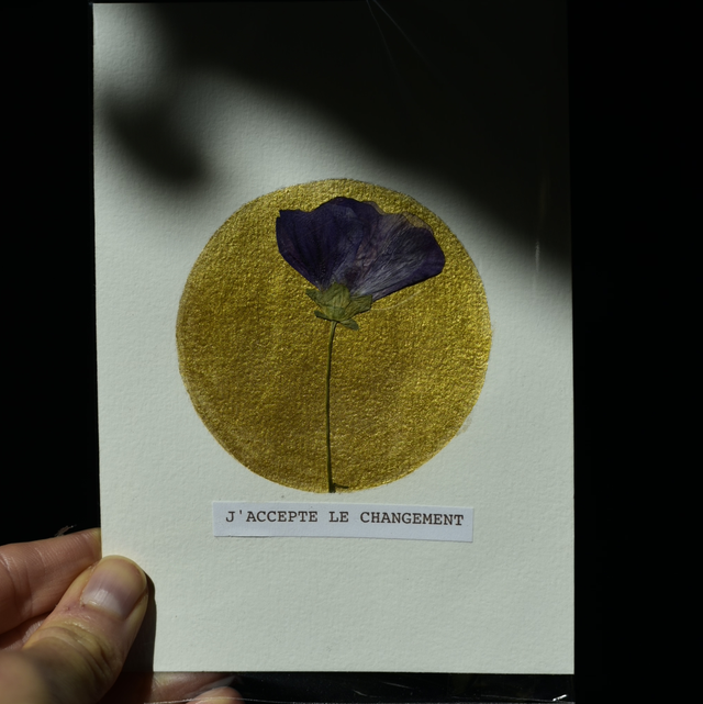 carte postale • j&#039;accepte le changement