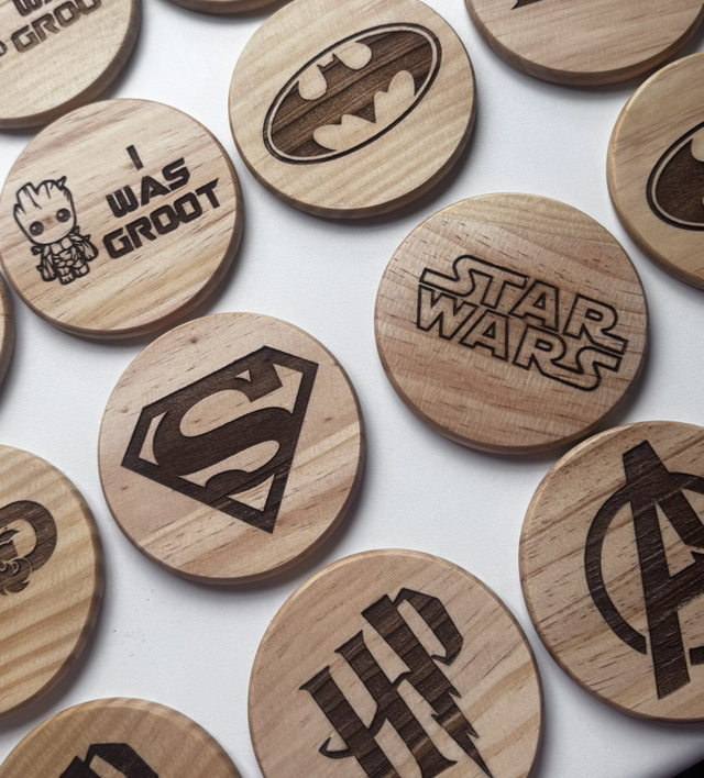 Film and TV wooden coasters 