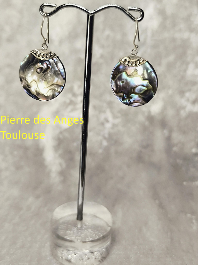 Boucle d'Oreilles Nacre Abalone