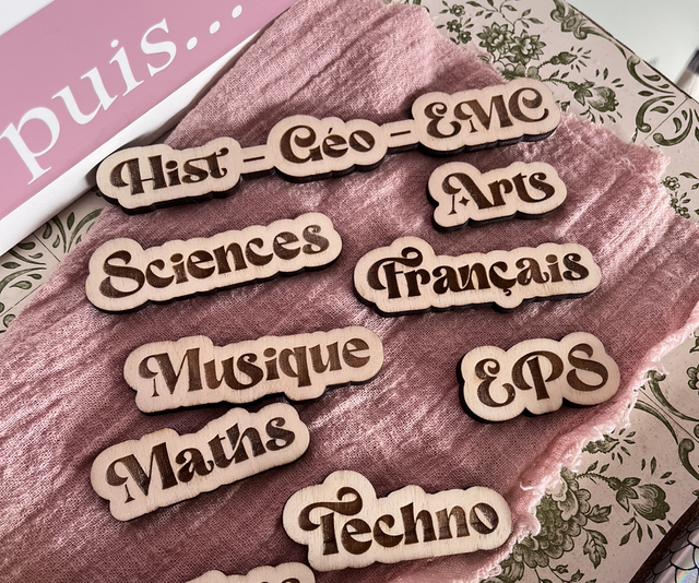 Étiquettes scolaires 