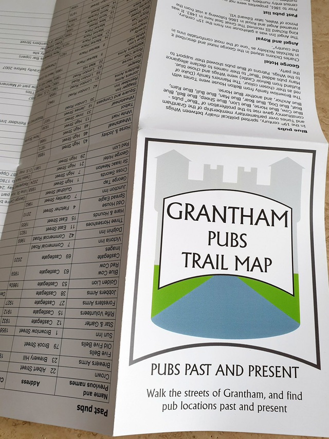 Grantham Pubs Trail Map