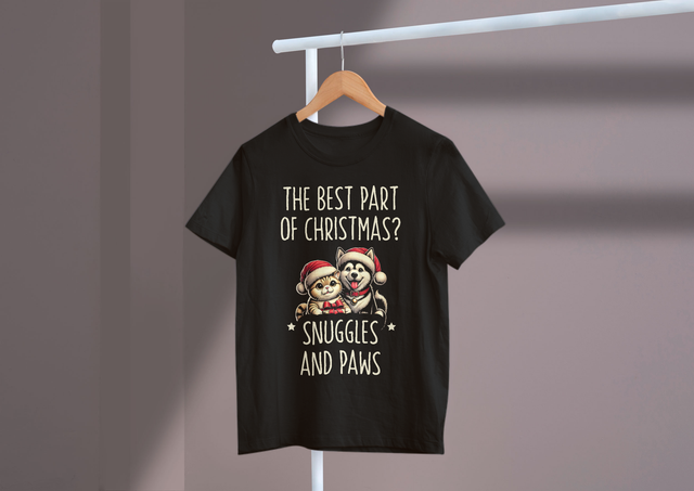 The best part of Christmas? Snuggles and paws!, Pet Lover. Der schönste Teil von Weihnachten? Kuscheln und Pfoten!, Haustierliebhaber