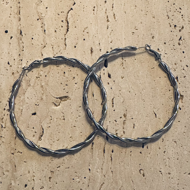 Oorbellen ring zilver