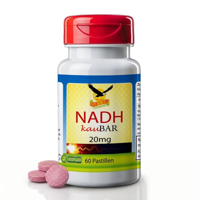 Get UP - NADH 20 mg, 60 zuckerfreie Kirschpastillen