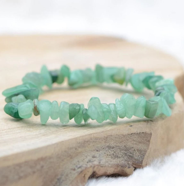 Bracelet en Aventurine Chips " Tranquillité "