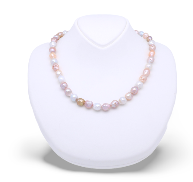 Unregelmäßige Süßwasserperlenkette - Rosamunde