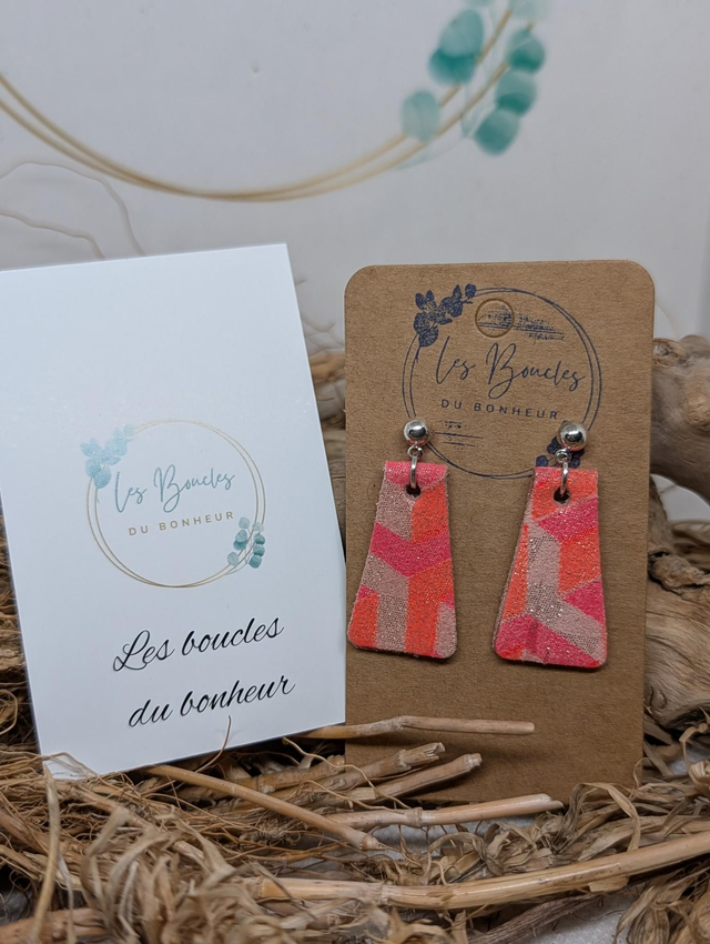 Boucles d'oreilles Simply rose s009