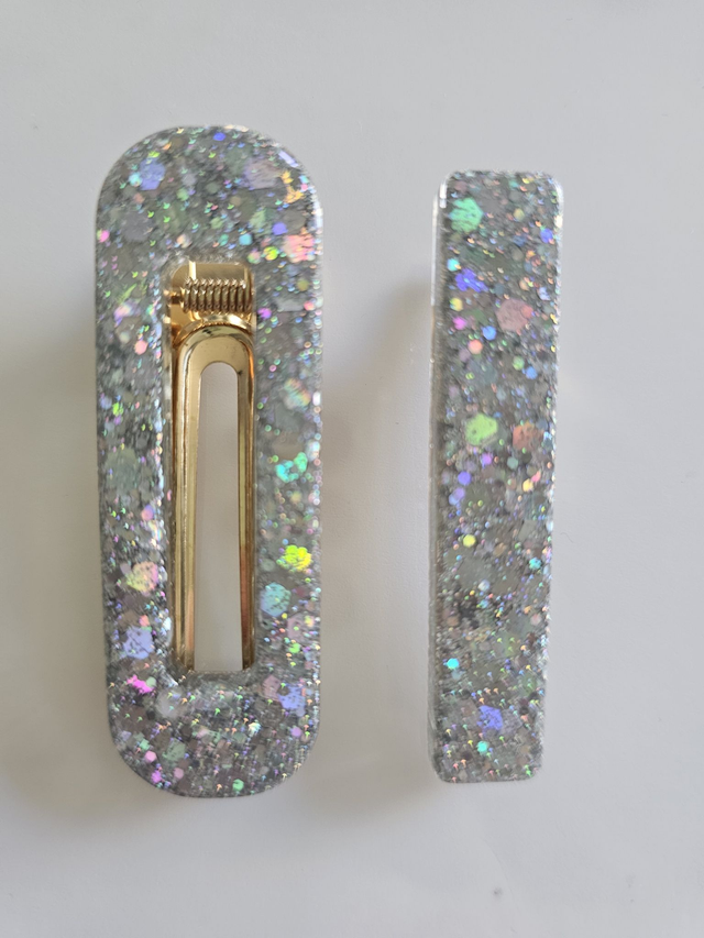 DUO BARRETTES ARGENT 