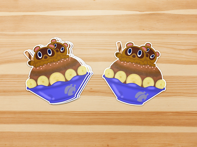 ACNH Animal Crossing Timmy and Tommy Bingsu Dessert stickers
