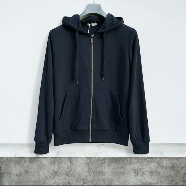 Felpa basic con cappuccio zip 4862