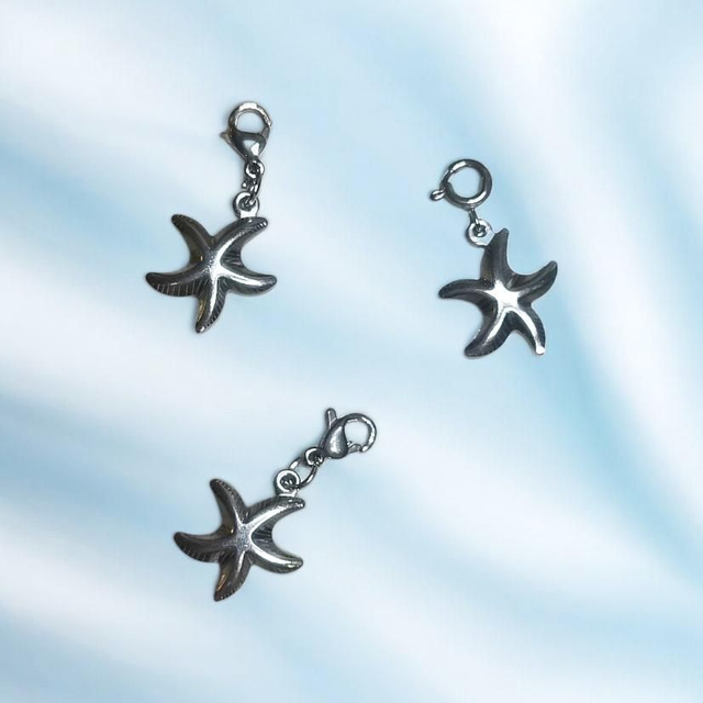 ⭐ Charm's Acier Inoxydable Étoile de Mer – Breloque Argentée 14 mm | La Mondaine Créations