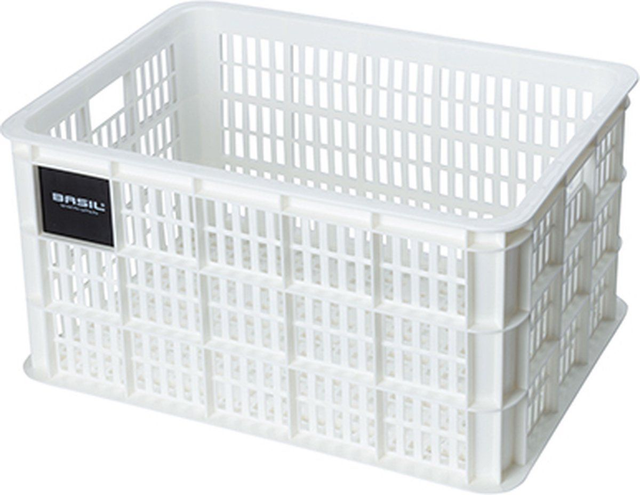 Basil Fietskrat L - Groot - 40 Liter - Wit