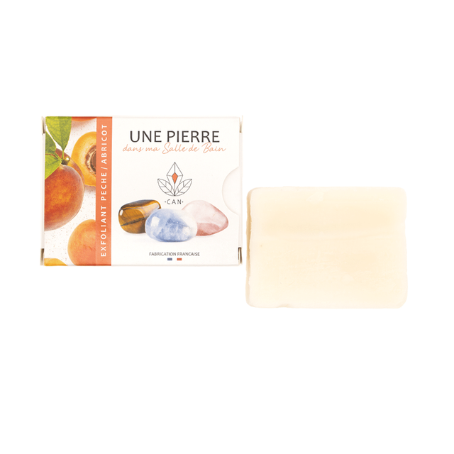 Savon pierre naturelle pêche abricot exfoliant