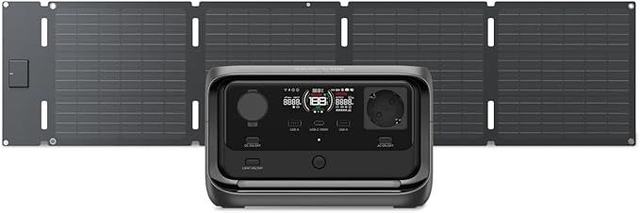 EcoFlow RIVER 3 Plus – Batterie LFP 286Wh, panneau solaire 60W, sortie 1200W, autonomie 16h+