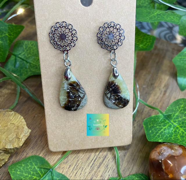 🍂🍁Boucles d'oreilles Septaria