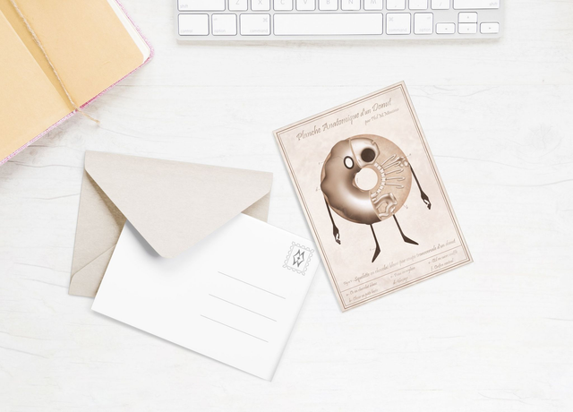 Carte postale anatomie d'un donut