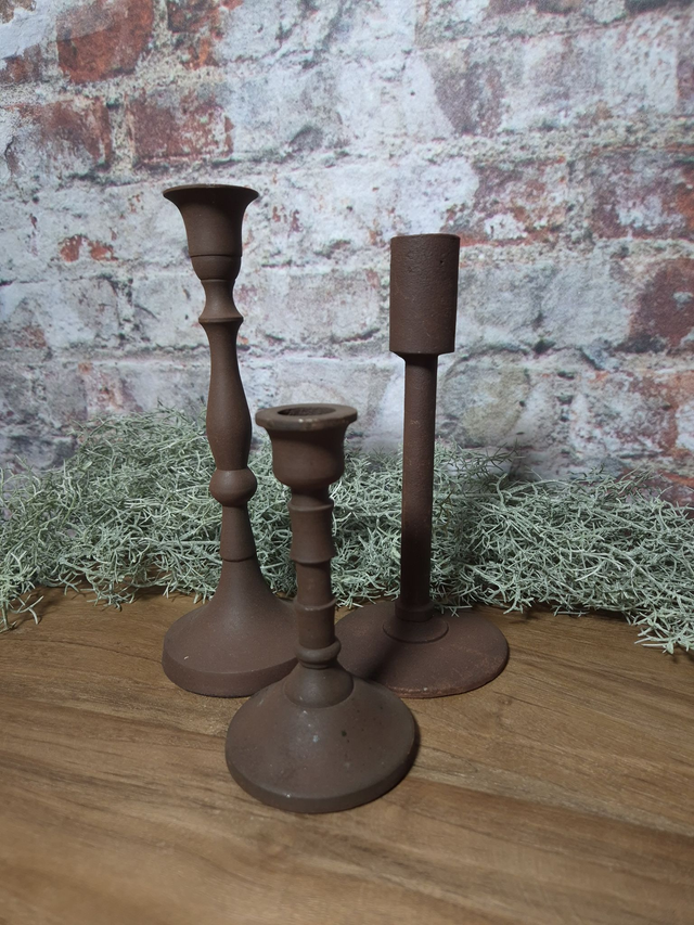 Kandelaar L, Roest/bruin