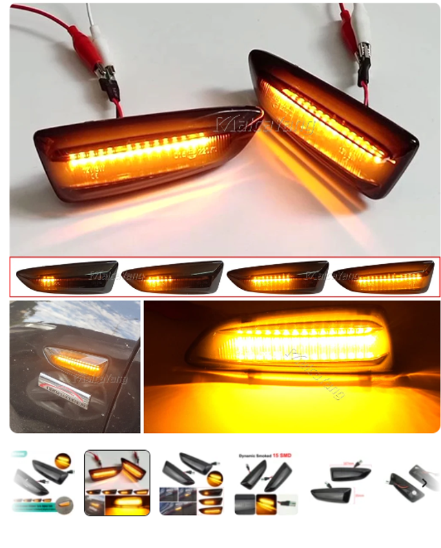 Blinker 2 Stk Set Opel AstraJ/K, Zafira C, Insignia B, Grandland X dynamische seiten markierung blinker tunning Smoke