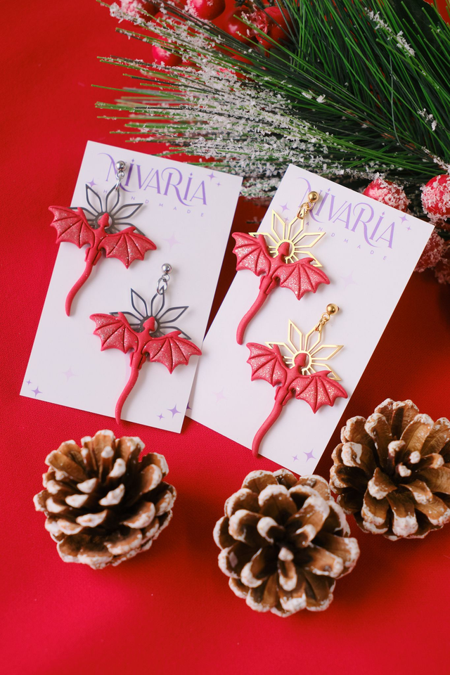 Colección Navidad | Pendientes dragones navideños