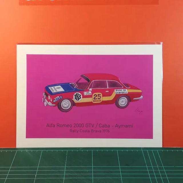 Artimotor prints - A4 1976 Alfa Romeo 2000 GTV – Claudio Caba Joan Aymamí (rally Costa Brava)