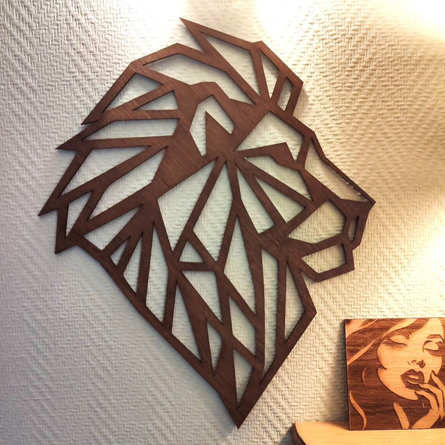 Lion design géométrique